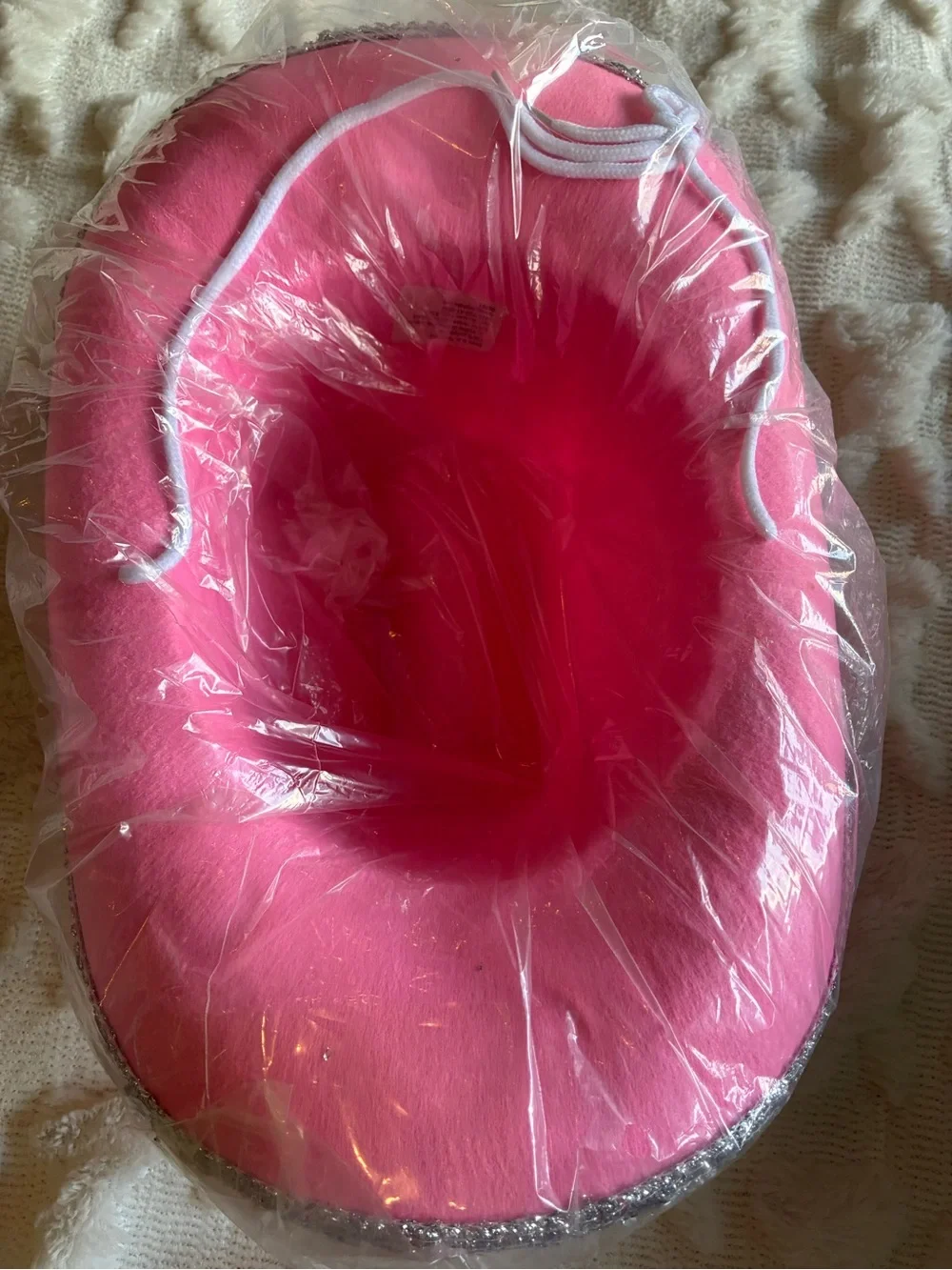 Pink Princess Cowboy Party Hat with Rhinestone Tiara - Party Accessory